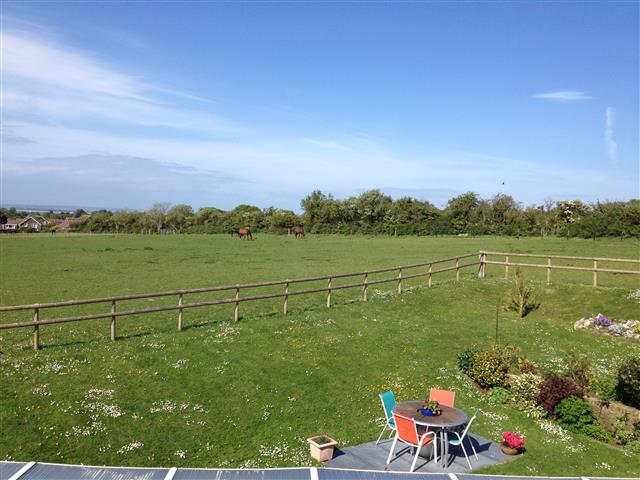 View from upstairs at the back of the house